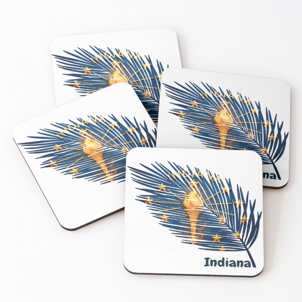 Item preview, Abstract Indiana Flag – Feather Shape Design designed and sold by ArteJorge48.