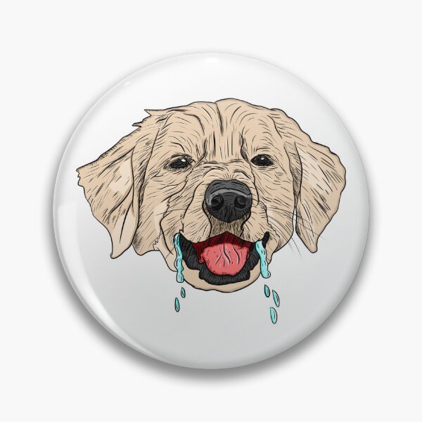 Item preview, Cute slobbering golden retriever designed and sold by nostakesart.