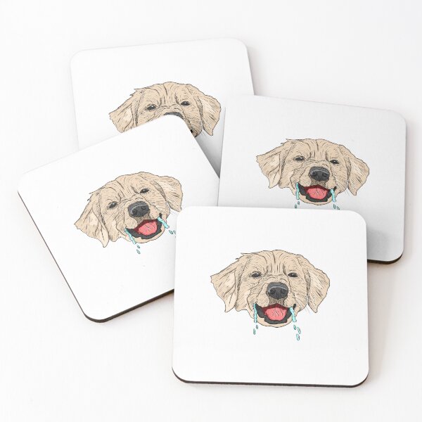 Item preview, Cute slobbering golden retriever designed and sold by nostakesart.