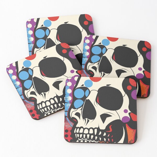 Item preview, A MINIMAL POP ART SKULL designed and sold by infinitearte.