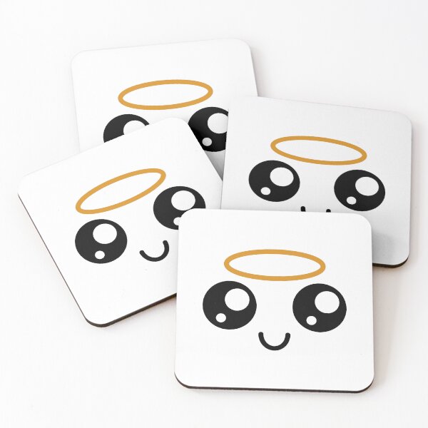 Item preview, Cute kawaii blushing happy angel face designed and sold by BlushyPrint.
