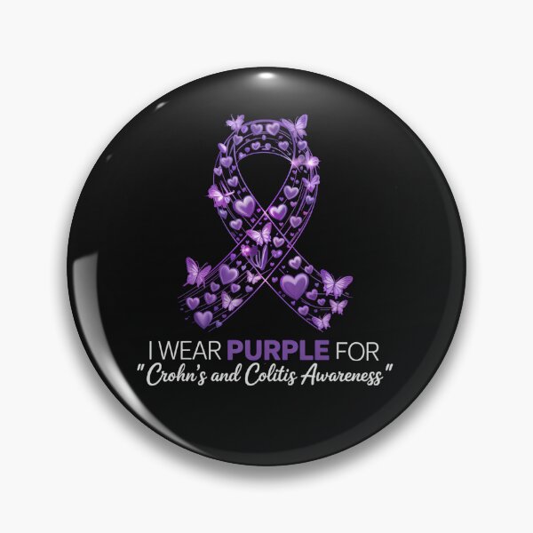 Item preview, Crohn's And Colitis Awareness Butterfly Ribbon Hearts designed and sold by clothesy7.