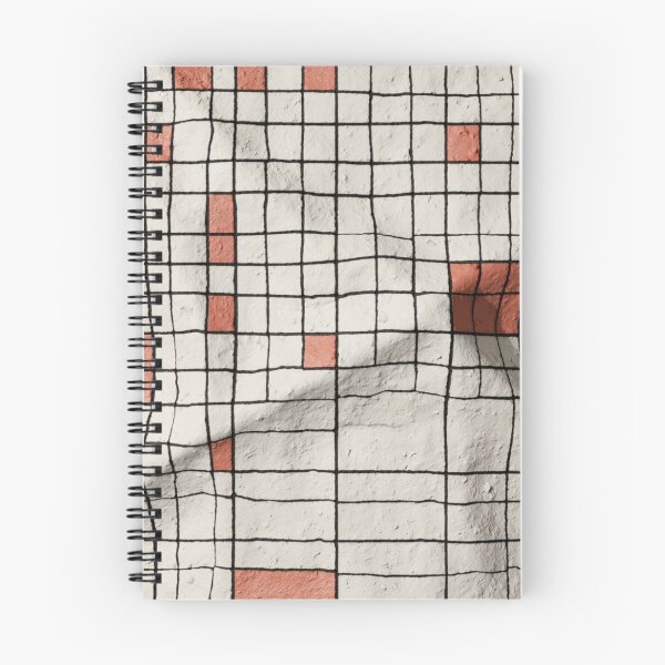 Item preview, Textured Grid Art | Minimal Abstract Design with Red Accents designed and sold by casualnature.