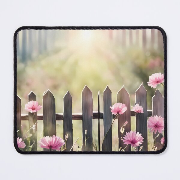 Item preview, Romantic Garden Fence at Dawn designed and sold by CalmnessbyChoice.