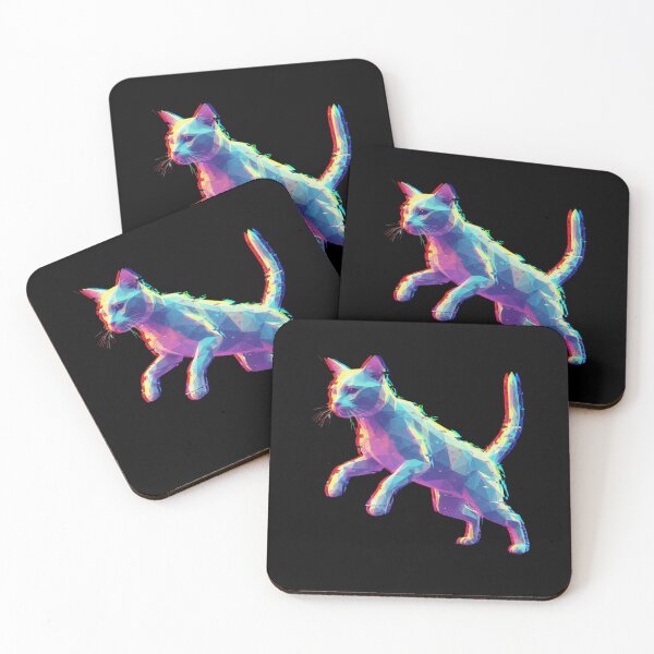 Item preview, Futuristic geometric glitch cat designed and sold by bsbd-action.
