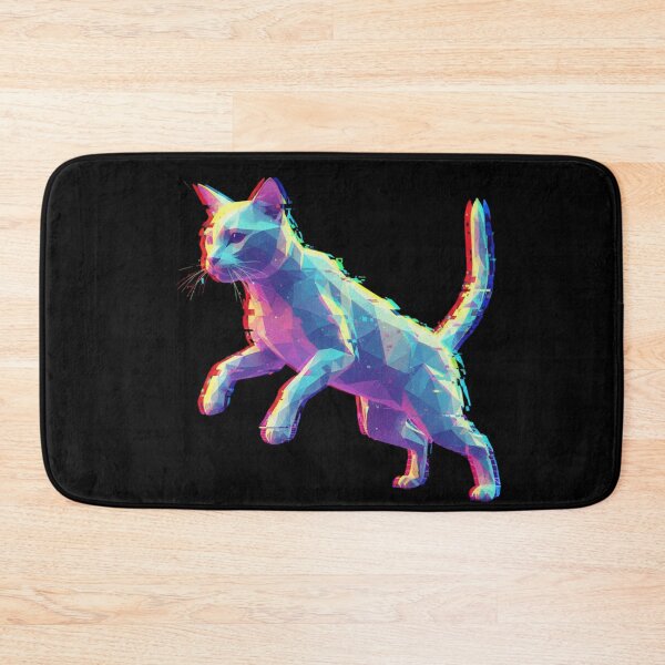 Item preview, Futuristic geometric glitch cat designed and sold by bsbd-action.