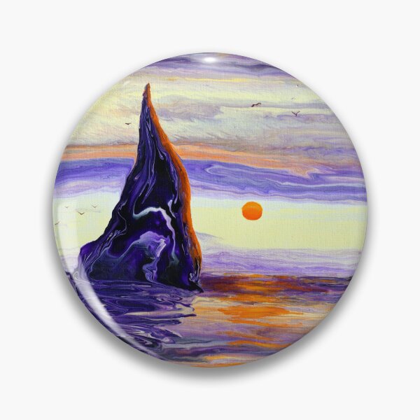 Artikelvorschau, Sonnenuntergang am Wizards Hat Rock - Oregon Seascape entworfen und verkauft von BreezyZen.