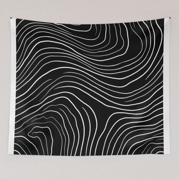 Item preview, Wavy Line Flow | Minimal Black and White Abstract Pattern designed and sold by casualnature.