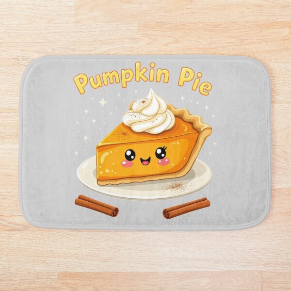 Item preview, Kawaii Pumpkin Pie Slice with Text and Cinnamon Sticks designed and sold by KhAIa Reeve Art Studio.