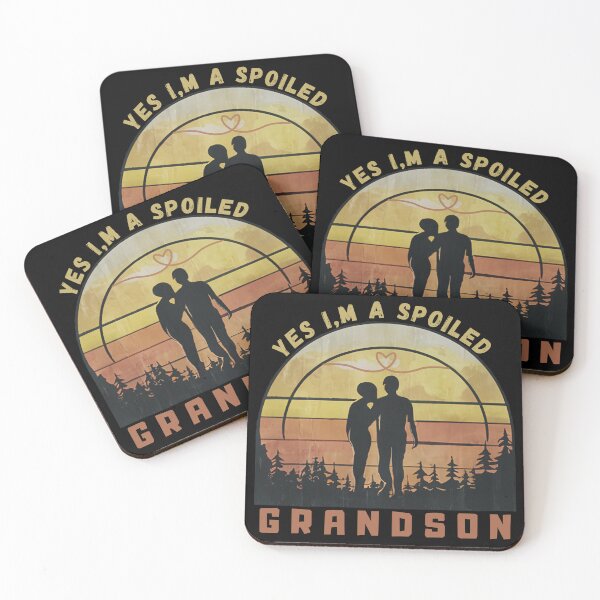 Item preview, Yes I’m A Spoiled Grandson Vintage Sunset Gift for Grandkids and Grandparents designed and sold by SkymarArt.