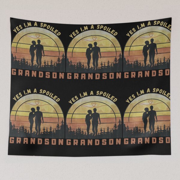 Item preview, Yes I’m A Spoiled Grandson Vintage Sunset Gift for Grandkids and Grandparents designed and sold by SkymarArt.