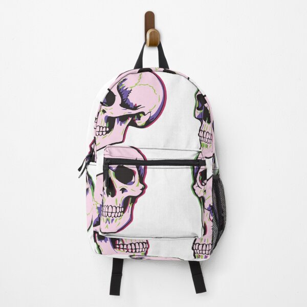 Item preview, Retro Neon Skull Pattern | Trippy Pink 3D Skull Art designed and sold by DVNarts.