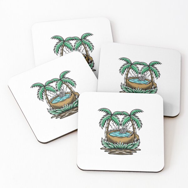 Item preview, Tropical Coconut Paradise Illustratio designed and sold by Patty'sCollective.