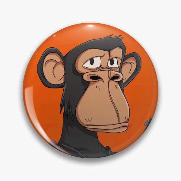 Item preview, Ape NFT Character with Gun - Bold Orange Background designed and sold by Wall Hues.