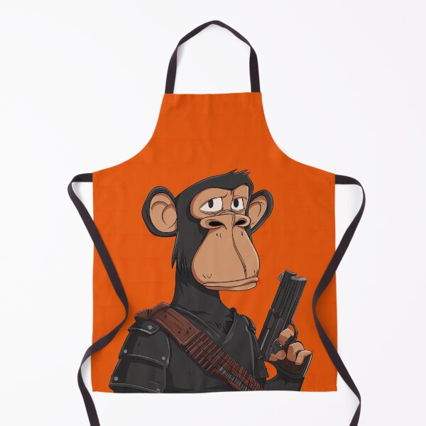 Item preview, Ape NFT Character with Gun - Bold Orange Background designed and sold by Wall Hues.