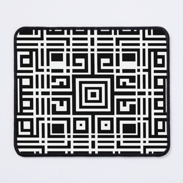 Item preview, Geometric Maze Pattern | Modern Black and White Optical Design designed and sold by casualnature.