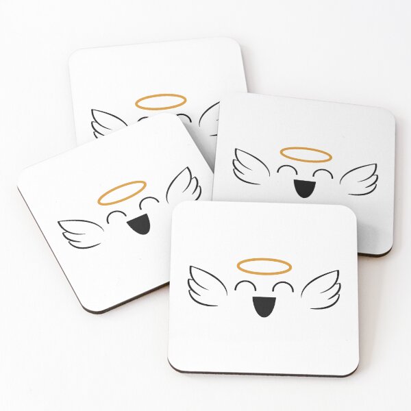 Item preview, Cute kawaii happy angel wings face designed and sold by BlushyPrint.