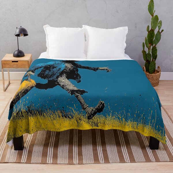 Item preview, Spooky Scarecrow Running with Pumpkin - Halloween Art designed and sold by Wall Hues.