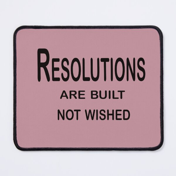 Item preview, Resolutions Are Built, Not Wished – Discipline and Growth Quote Design designed and sold by ArtNestVerse.