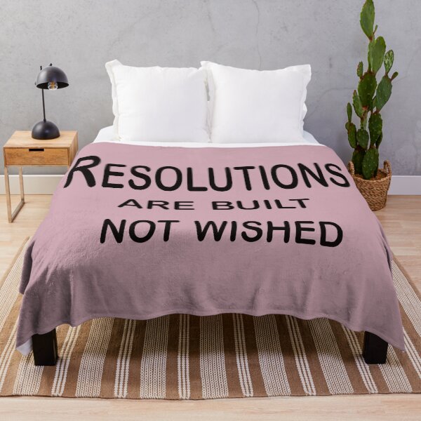 Item preview, Resolutions Are Built, Not Wished – Discipline and Growth Quote Design designed and sold by ArtNestVerse.