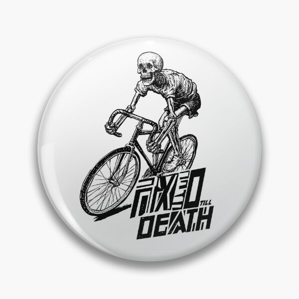 Item preview, FIXED TILL DEATH – Skeleton Fixed Gear Rider | Urban Cycling Art designed and sold by Absyntart.