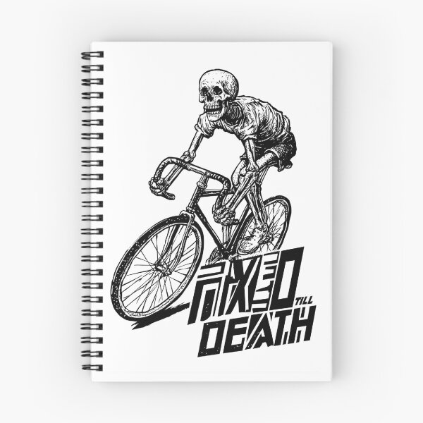 Item preview, FIXED TILL DEATH – Skeleton Fixed Gear Rider | Urban Cycling Art designed and sold by Absyntart.