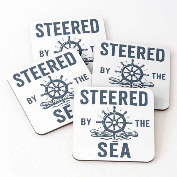 Item preview, Steered by the Sea Vintage Nautical Helm Ocean Design. designed and sold by The-T-In-Retro.