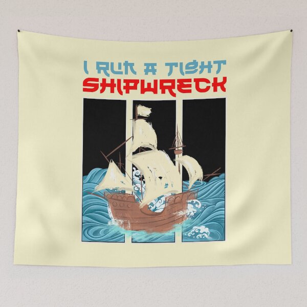 Item preview, Funny Homeschool I Run a Tight Shipwreck Japanese Art  designed and sold by Zayavca.
