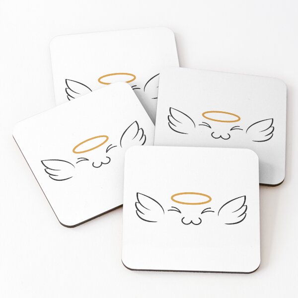 Item preview, Cute kawaii excited uwu angel wings face designed and sold by BlushyPrint.