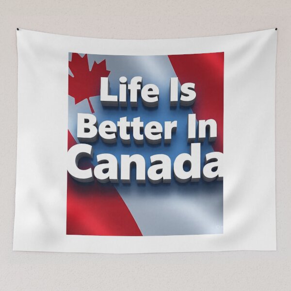Item preview, Life Is Better In Canada – 3D Text Design designed and sold by GogoVibes.