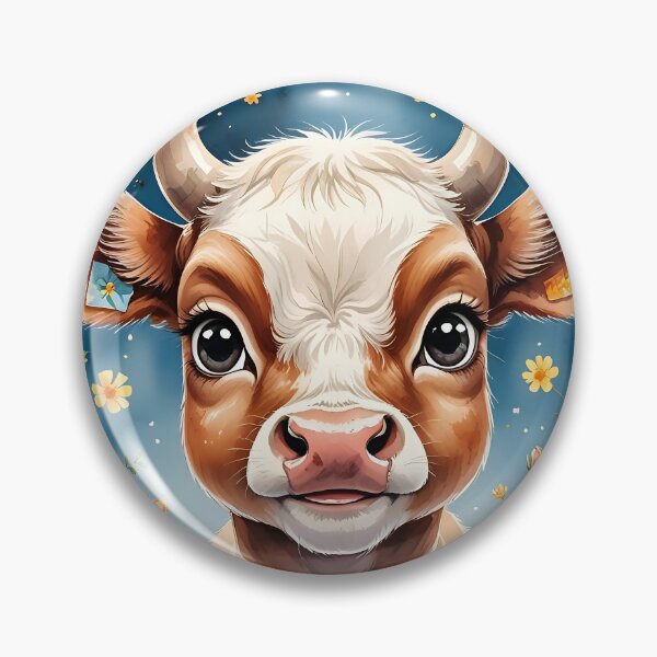 Item preview, A BABY COW IN THE MEADOWS designed and sold by infinitearte.