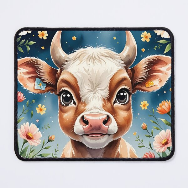 Item preview, A BABY COW IN THE MEADOWS designed and sold by infinitearte.