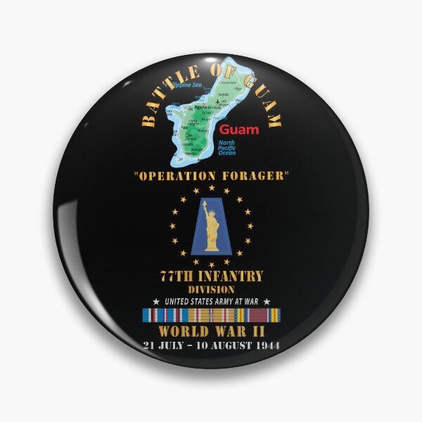 Item preview, Army - Battle for Guam - 77th Infantry Division - Operation Forager, PAC SVC X 300 designed and sold by Military Insignia Products.