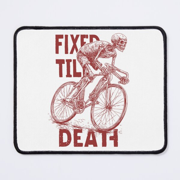 Item preview, FIXED TILL DEATH – Skeleton Fixed Gear Rider | Urban Cycling Art designed and sold by Absyntart.