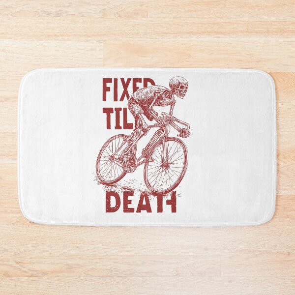 Item preview, FIXED TILL DEATH – Skeleton Fixed Gear Rider | Urban Cycling Art designed and sold by Absyntart.