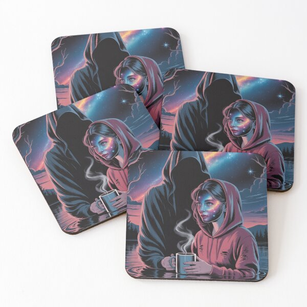 Item preview, Cosmic Terror & Coffee – Halloween Surreal Night designed and sold by Fruzbt.