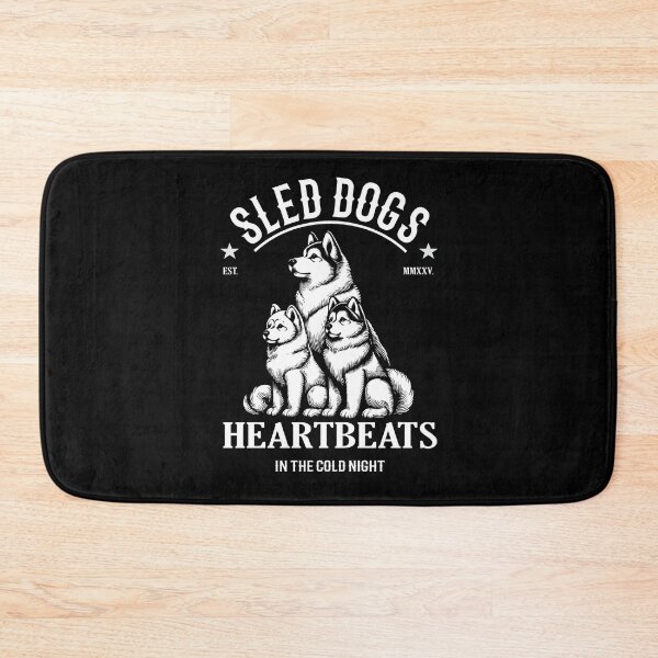 Item preview, Sled Dog Design – Heartbeats in Cold Night designed and sold by RetroMaritalArt.