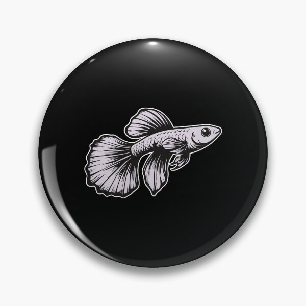 Item preview, White Guppy Design – Aquarium Fish designed and sold by RetroMaritalArt.