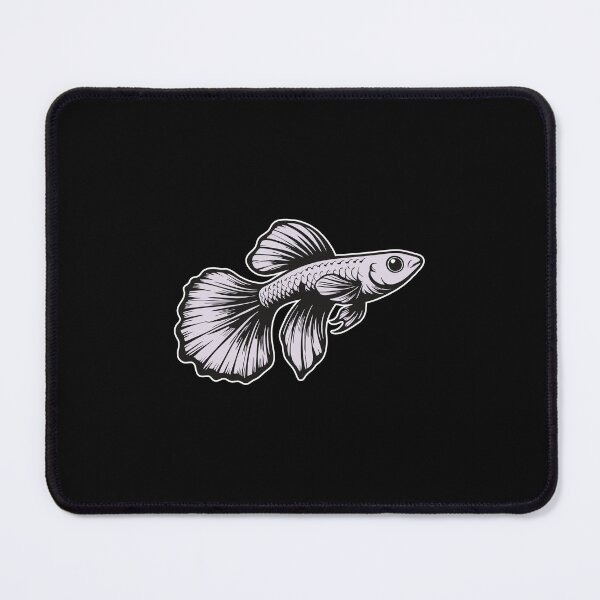 Item preview, White Guppy Design – Aquarium Fish designed and sold by RetroMaritalArt.