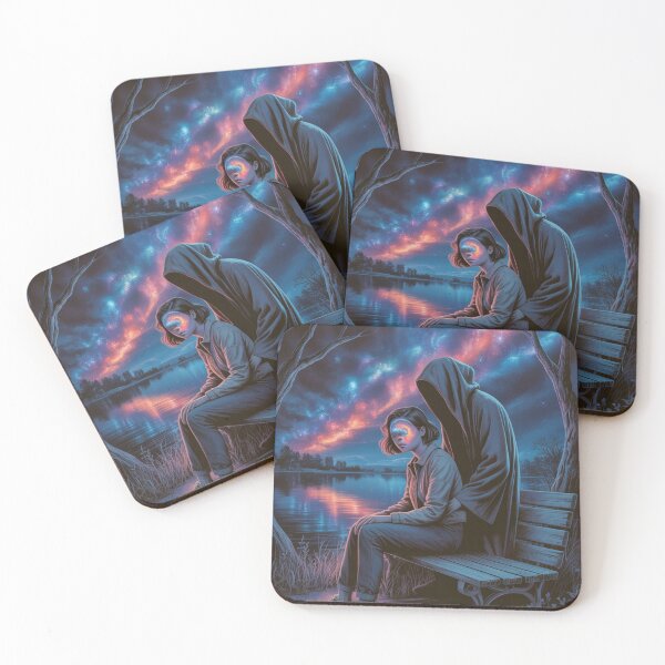Item preview, Cosmic Terror & Coffee – Halloween Surreal Night designed and sold by Fruzbt.