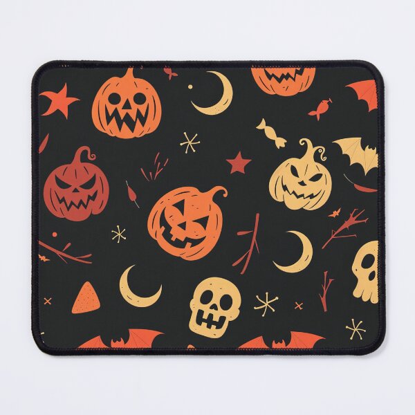 Item preview, Halloween Pattern with Pumpkins, Bats, Skeletons designed and sold by Steve Wilfong.