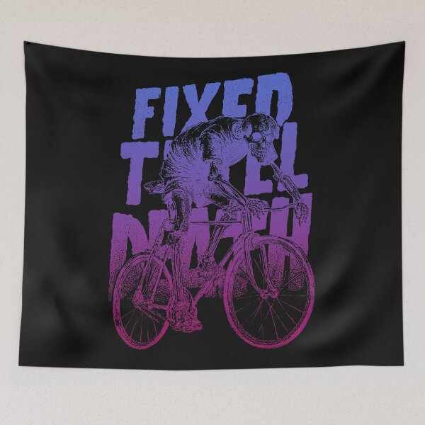 Item preview, FIXED TILL DEATH – Skeleton Fixed Gear Rider | Urban Cycling Art designed and sold by Absyntart.