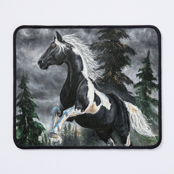 Item preview, Black and White Pinto Horse on a Stormy Day designed and sold by Daniel Eskridge.