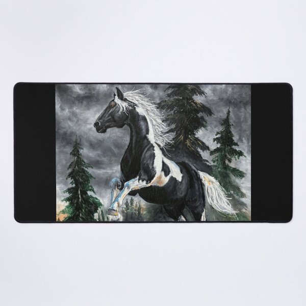 Item preview, Black and White Pinto Horse on a Stormy Day designed and sold by Daniel Eskridge.