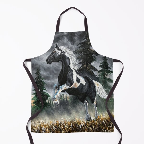 Item preview, Black and White Pinto Horse on a Stormy Day designed and sold by Daniel Eskridge.