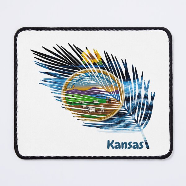 Item preview, Abstract Kansas Flag – Feather Shape Design designed and sold by ArteJorge48.