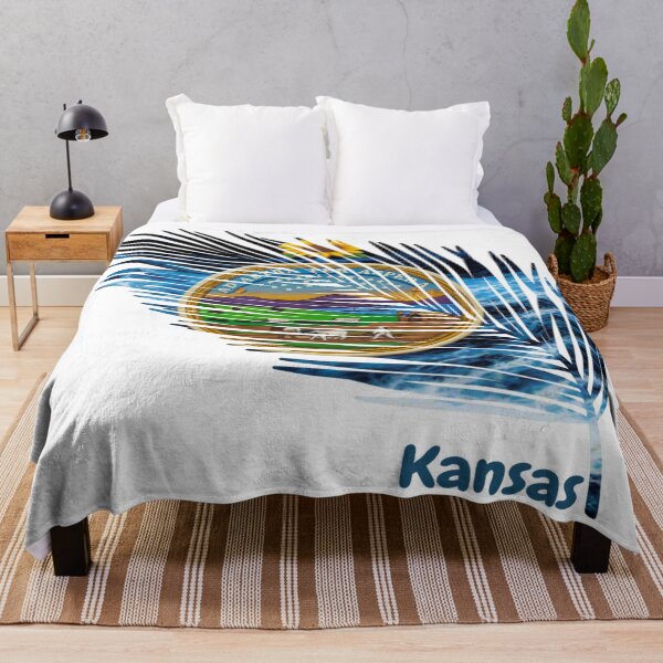 Item preview, Abstract Kansas Flag – Feather Shape Design designed and sold by ArteJorge48.