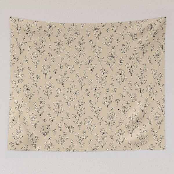 Item preview, Minimalist Floral Line Art Pattern designed and sold by MiLaKK.