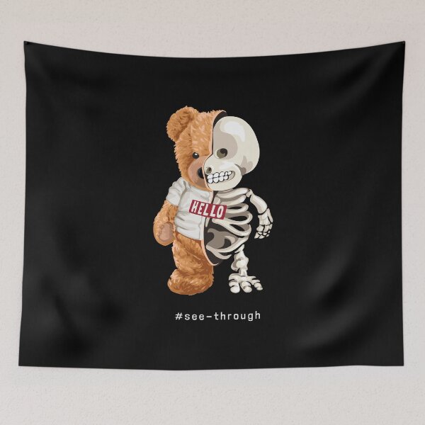 Item preview, Zombie teddy bear on Halloween  designed and sold by Joncasmiart.