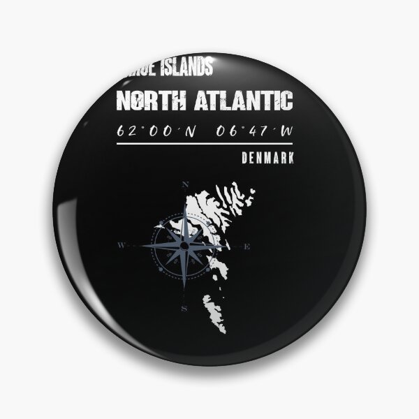 Item preview, Faroe Islands Map With Coordinates In The North designed and sold by sbachstroem.
